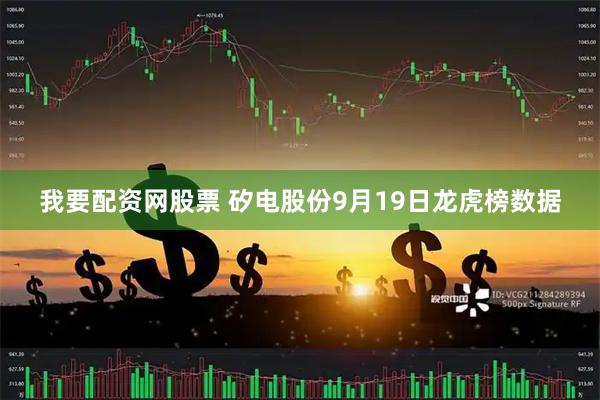我要配资网股票 矽电股份9月19日龙虎榜数据
